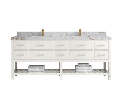 Parker 84 in. W x 22 in. D Double Sink Bathroom Vanity - Willow Bath and Vanity