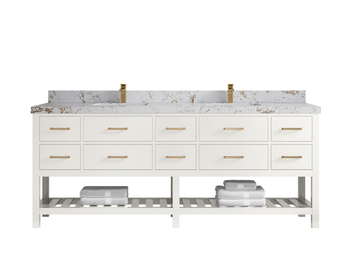 Parker 84 in. W x 22 in. D Double Sink Bathroom Vanity - photo 32