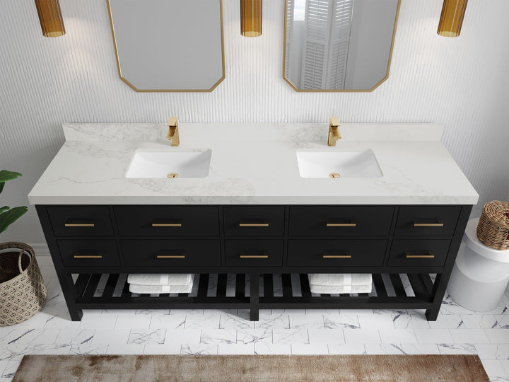 Parker 84 in. W x 22 in. D Double Sink Bathroom Vanity - photo 21