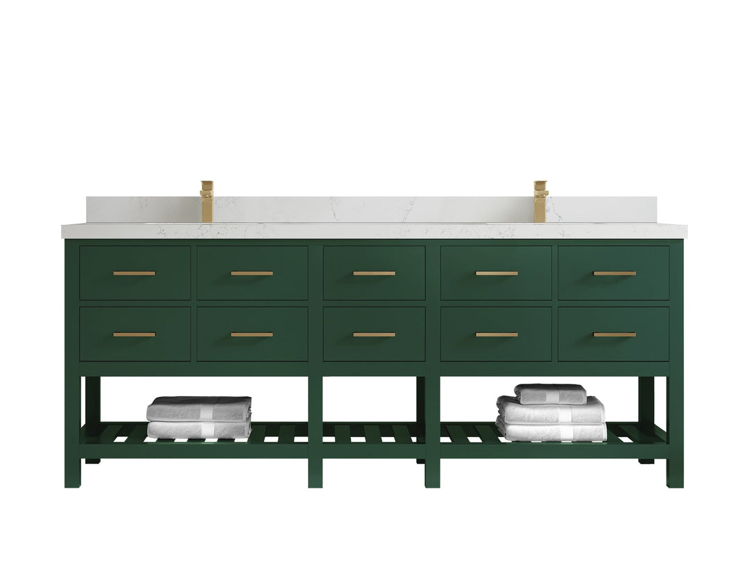 Parker 84 in. W x 22 in. D Double Sink Bathroom Vanity | 
              
                Lafayette Green
                
                  
             - PRK_LGN_CA_BK_84 - photo №14