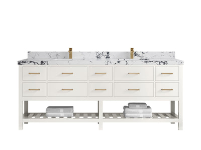 Parker 84 in. W x 22 in. D Double Sink Bathroom Vanity - Willow Bath and Vanity