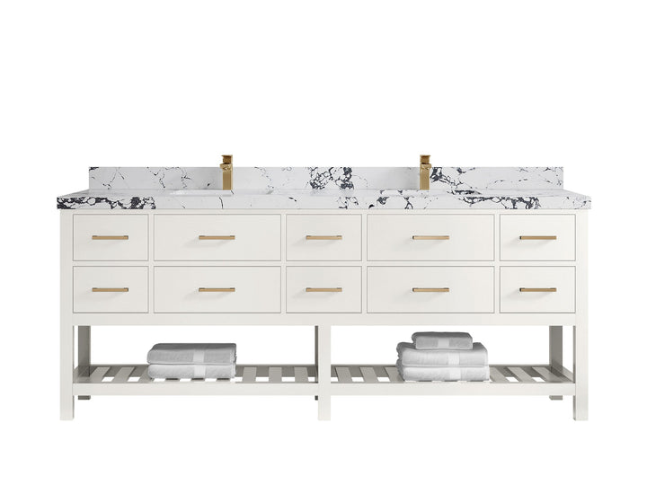 Parker 84 in. W x 22 in. D Double Sink Bathroom Vanity - photo 34
