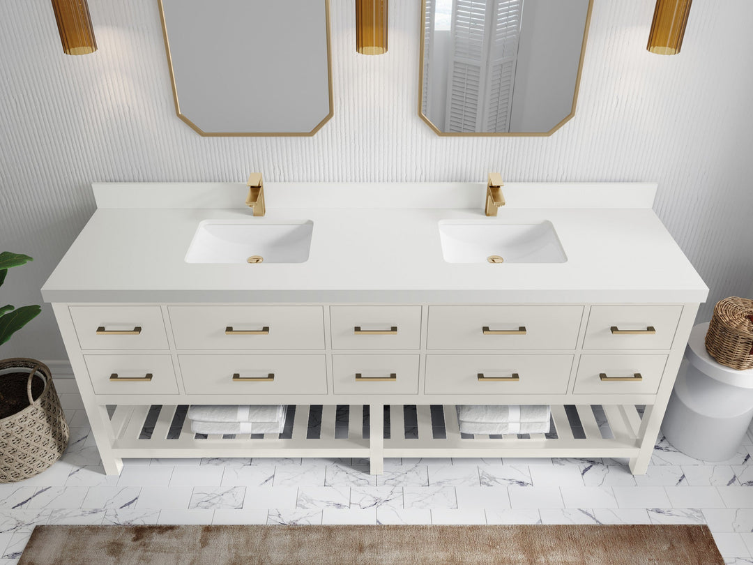 Parker 84 in. W x 22 in. D Double Sink Bathroom Vanity - Willow Bath and Vanity