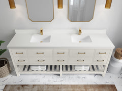 Parker 84 in. W x 22 in. D Double Sink Bathroom Vanity - photo 36