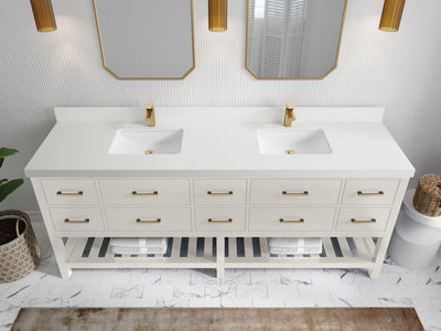 Parker 84 in. W x 22 in. D Double Sink Bathroom Vanity - Willow Bath and Vanity