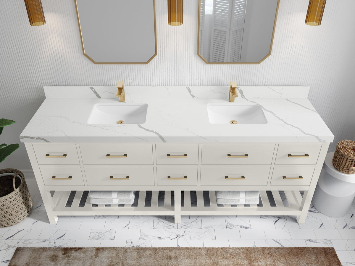 Parker 84 in. W x 22 in. D Double Sink Bathroom Vanity - Willow Bath and Vanity