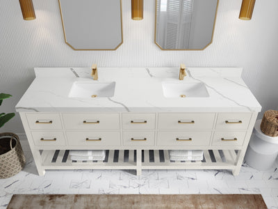 Parker 84 in. W x 22 in. D Double Sink Bathroom Vanity - Willow Bath and Vanity
