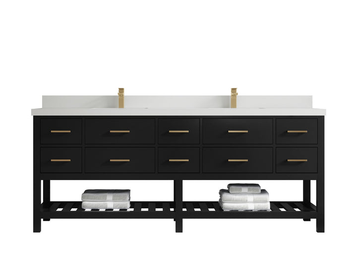 Parker 84 in. W x 22 in. D Double Sink Bathroom Vanity - photo 38