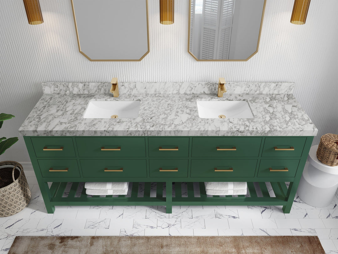 Parker 84 in. W x 22 in. D Double Sink Bathroom Vanity - Willow Bath and Vanity