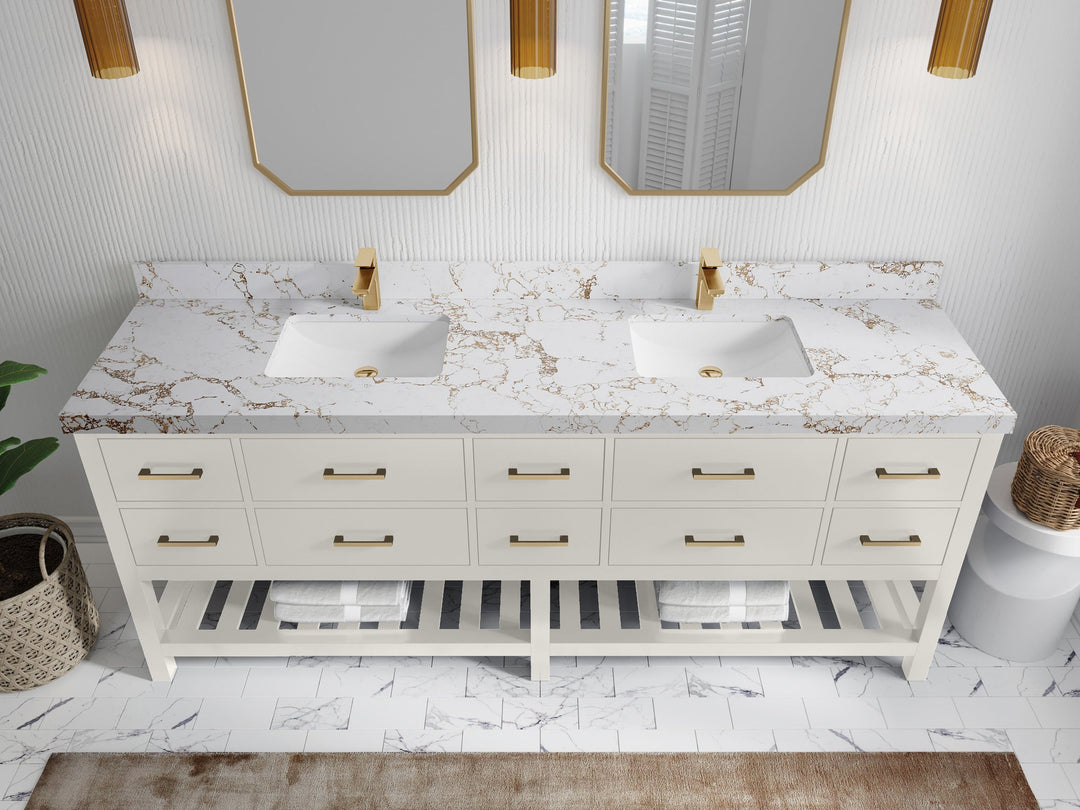 Parker 84 in. W x 22 in. D Double Sink Bathroom Vanity - Willow Bath and Vanity
