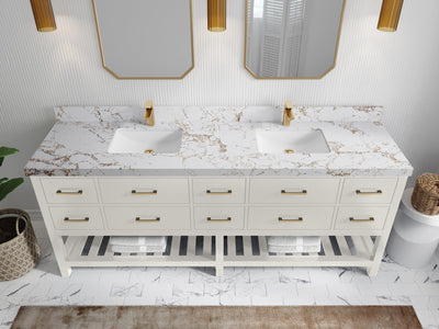 Parker 84 in. W x 22 in. D Double Sink Bathroom Vanity - Willow Bath and Vanity
