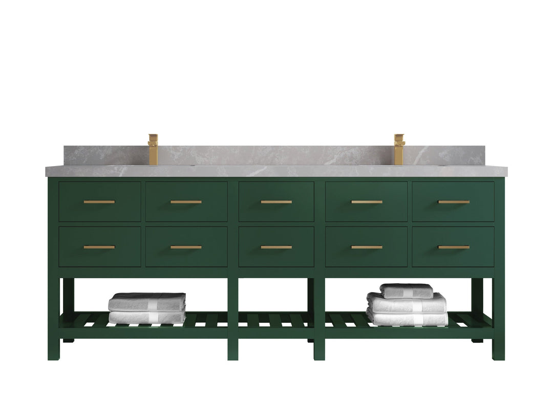Parker 84 in. W x 22 in. D Double Sink Bathroom Vanity | 
              
                Lafayette Green
                
                  
             - PRK_LGN_CA_BK_84 - photo №15