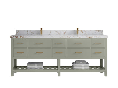 Parker 84 in. W x 22 in. D Double Sink Bathroom Vanity - Willow Bath and Vanity