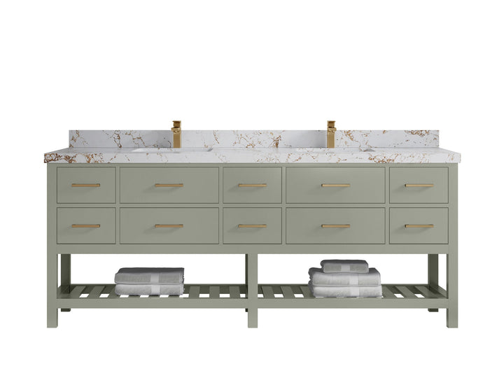 Parker 84 in. W x 22 in. D Double Sink Bathroom Vanity - photo 36