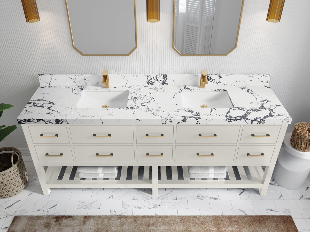 Parker 84 in. W x 22 in. D Double Sink Bathroom Vanity - Willow Bath and Vanity