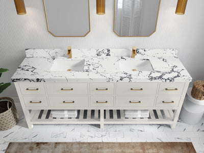 Parker 84 in. W x 22 in. D Double Sink Bathroom Vanity - Willow Bath and Vanity
