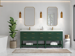Parker 84 in. W x 22 in. D Double Sink Bathroom Vanity - photo 4