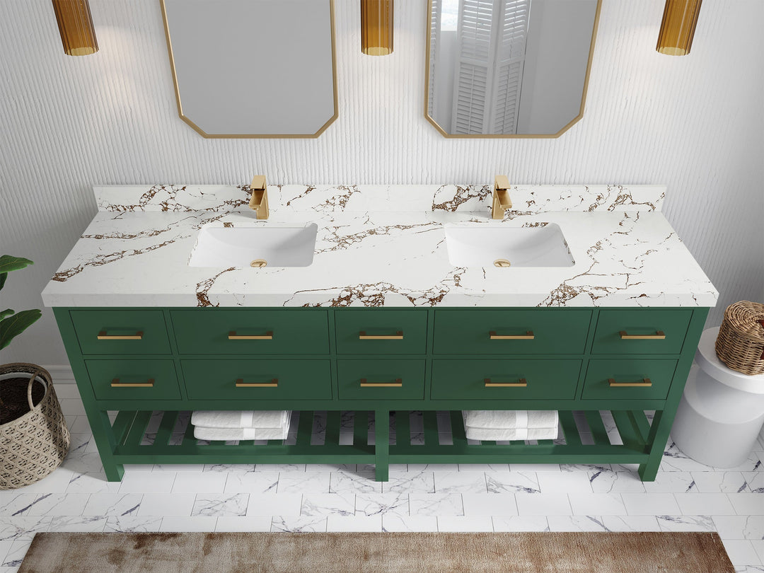 Parker 84 in. W x 22 in. D Double Sink Bathroom Vanity - Willow Bath and Vanity