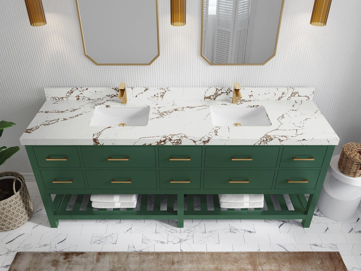 Parker 84 in. W x 22 in. D Double Sink Bathroom Vanity - photo 27