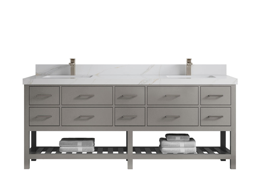 Parker 84 in. W x 22 in. D Double Sink Bathroom Vanity - Willow Bath and Vanity