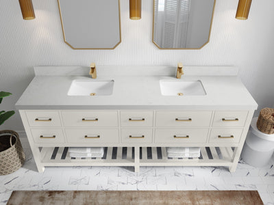 Parker 84 in. W x 22 in. D Double Sink Bathroom Vanity - Willow Bath and Vanity