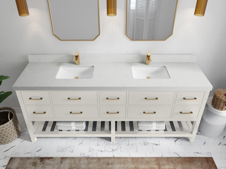 Parker 84 in. W x 22 in. D Double Sink Bathroom Vanity - photo 9