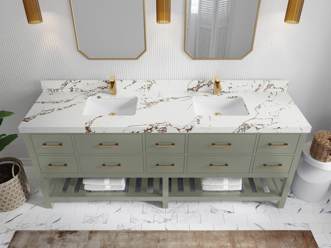 Parker 84 in. W x 22 in. D Double Sink Bathroom Vanity - Willow Bath and Vanity