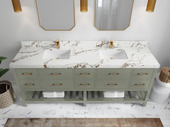 Parker 84 in. W x 22 in. D Double Sink Bathroom Vanity - photo 33