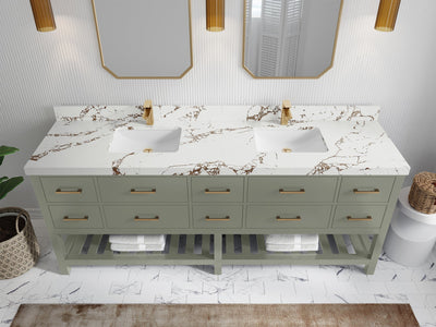 Parker 84 in. W x 22 in. D Double Sink Bathroom Vanity - Willow Bath and Vanity