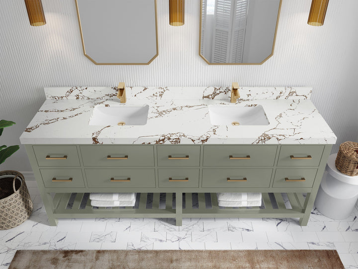 Parker 84 in. W x 22 in. D Double Sink Bathroom Vanity - photo 33