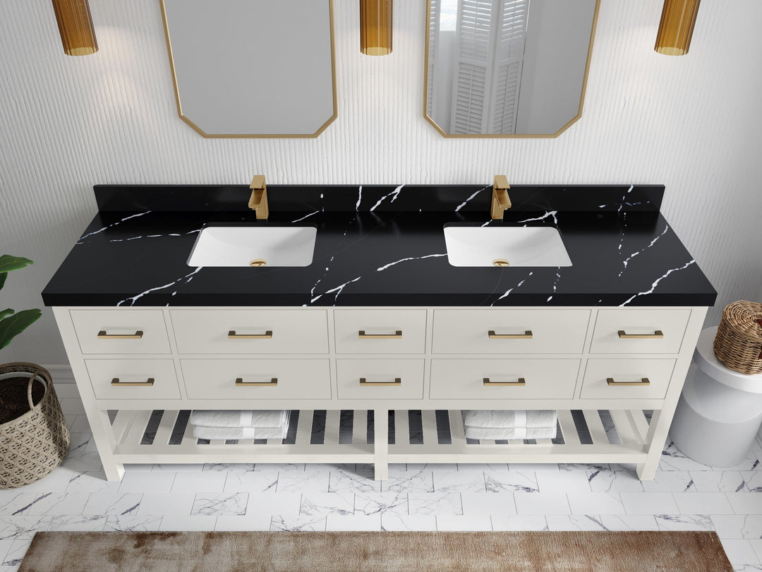 Parker 84 in. W x 22 in. D Double Sink Bathroom Vanity - Willow Bath and Vanity