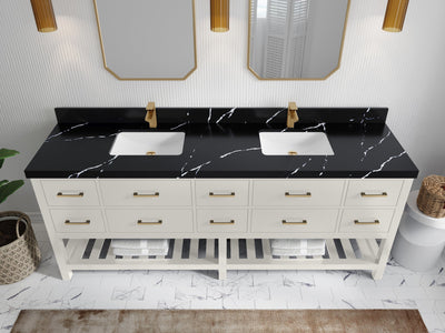 Parker 84 in. W x 22 in. D Double Sink Bathroom Vanity - Willow Bath and Vanity