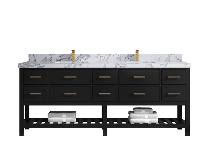 Parker 84 in. W x 22 in. D Double Sink Bathroom Vanity - photo 24