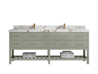 Parker 84 in. W x 22 in. D Double Sink Bathroom Vanity - Willow Bath and Vanity