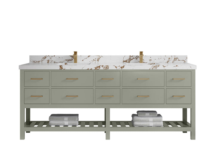 Parker 84 in. W x 22 in. D Double Sink Bathroom Vanity - photo 34