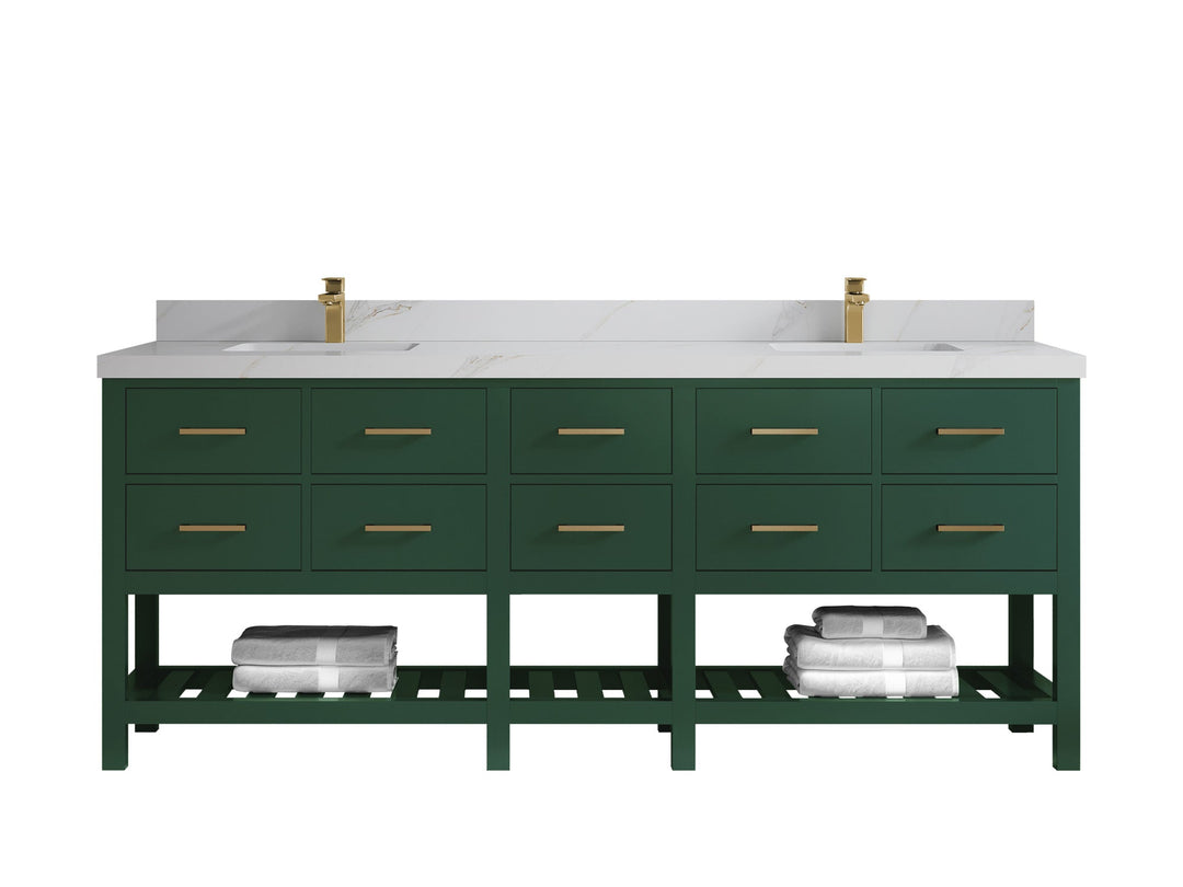 Parker 84 in. W x 22 in. D Double Sink Bathroom Vanity | 
              
                Lafayette Green
                
                  
             - PRK_LGN_CA_BK_84 - photo №13
