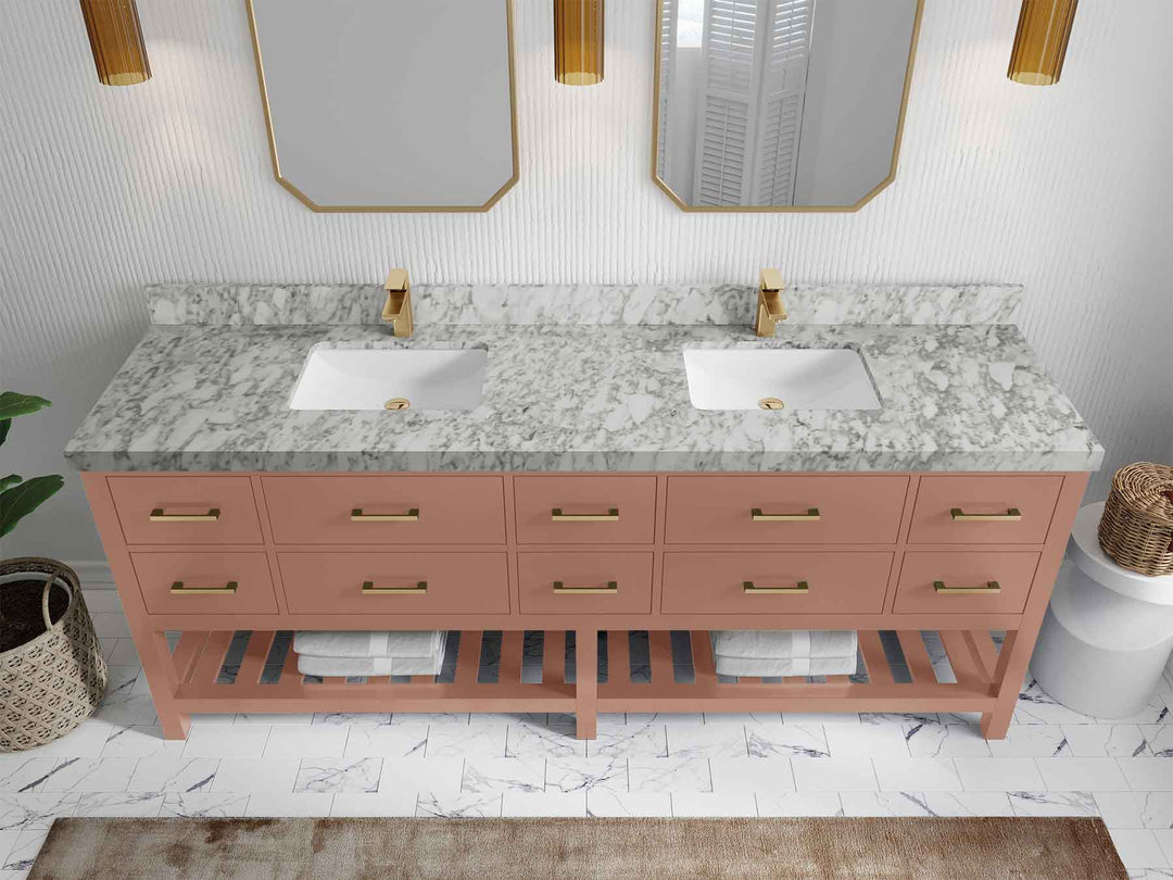 Parker 84 in. W x 22 in. D Double Sink Bathroom Vanity - Willow Bath and Vanity