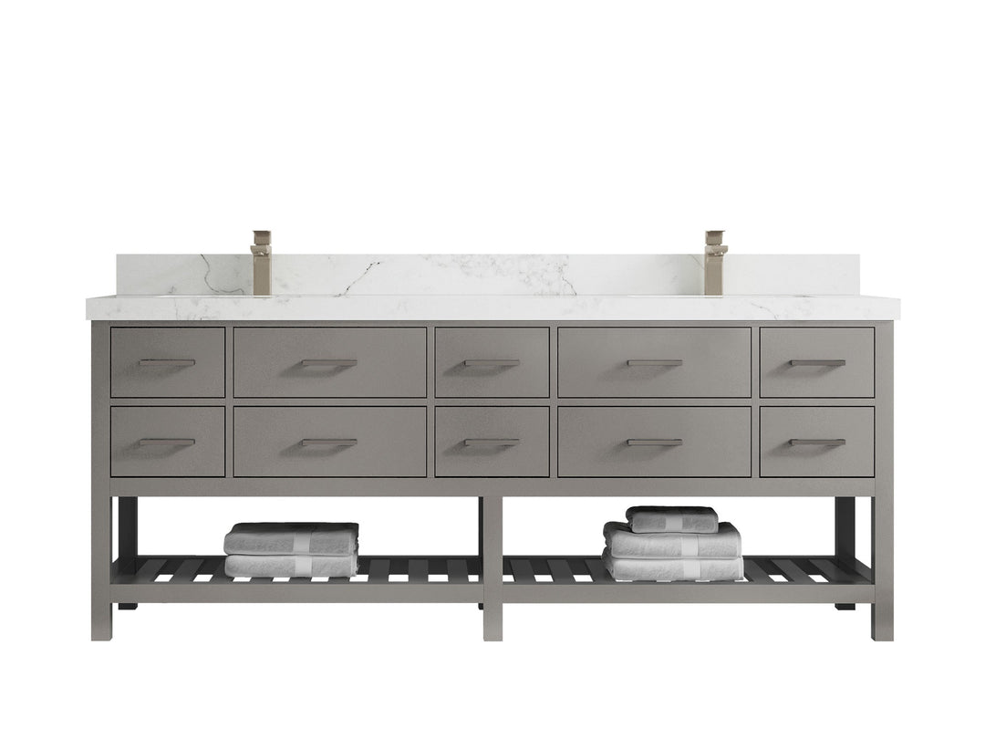 Parker 84 in. W x 22 in. D Double Sink Bathroom Vanity - Willow Bath and Vanity