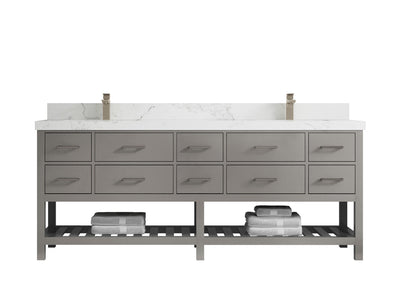Parker 84 in. W x 22 in. D Double Sink Bathroom Vanity - Willow Bath and Vanity