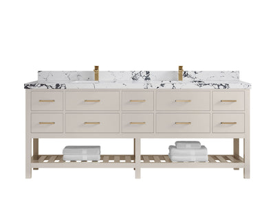 Parker 84 in. W x 22 in. D Double Sink Bathroom Vanity - Willow Bath and Vanity
