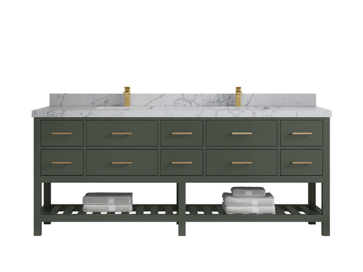 Parker 84 in. W x 22 in. D Double Sink Bathroom Vanity - photo 13