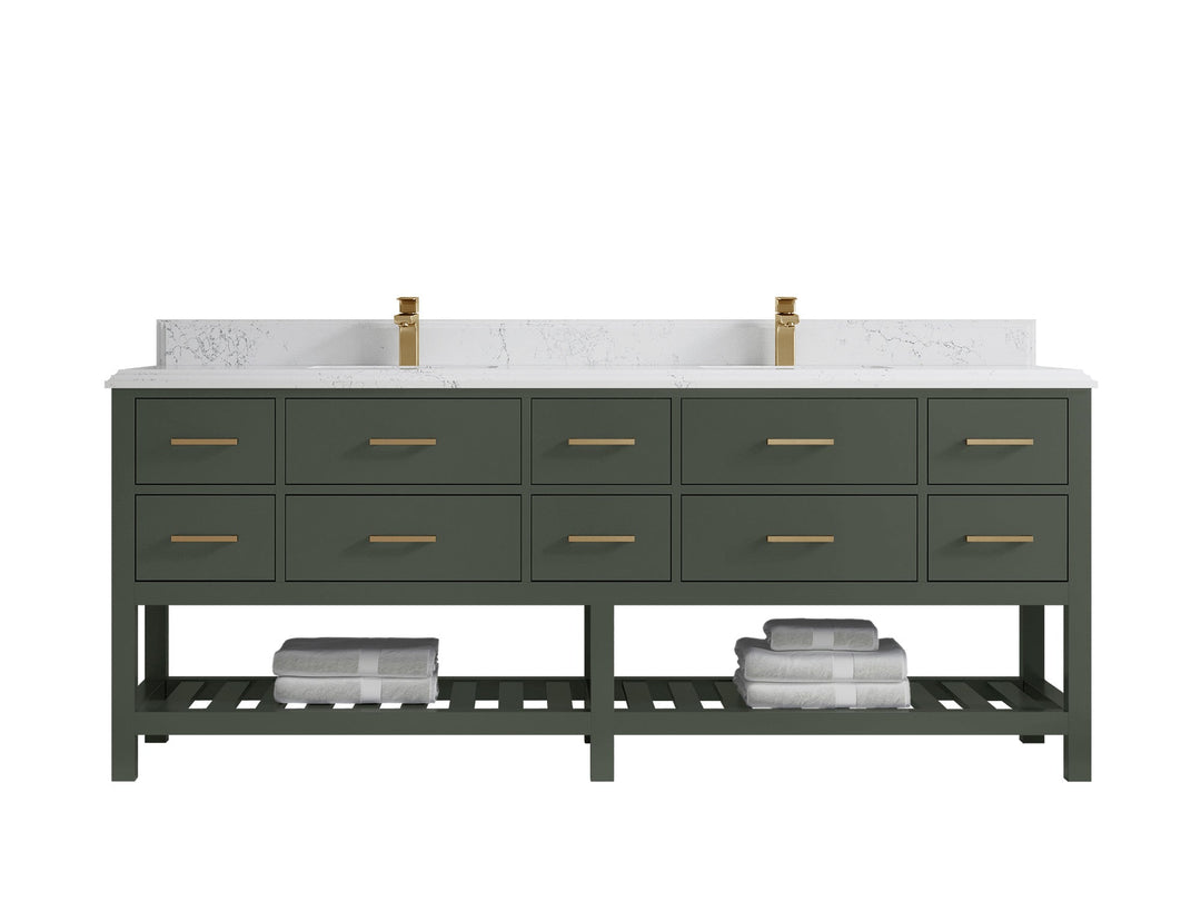 Parker 84 in. W x 22 in. D Double Sink Bathroom Vanity - Willow Bath and Vanity