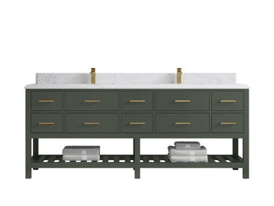 Parker 84 in. W x 22 in. D Double Sink Bathroom Vanity - Willow Bath and Vanity