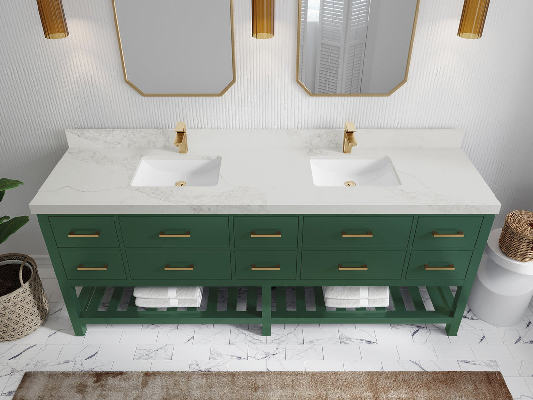 Parker 84 in. W x 22 in. D Double Sink Bathroom Vanity - Willow Bath and Vanity