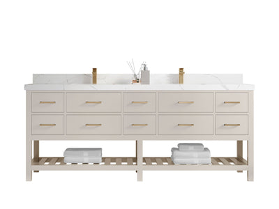 Parker 84 in. W x 22 in. D Double Sink Bathroom Vanity - Willow Bath and Vanity