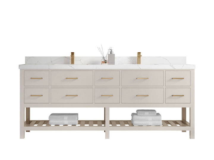 Parker 84 in. W x 22 in. D Double Sink Bathroom Vanity - photo 1