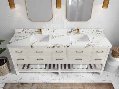 Parker 84 in. W x 22 in. D Double Sink Bathroom Vanity - Willow Bath and Vanity