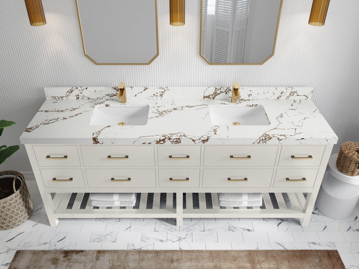 Parker 84 in. W x 22 in. D Double Sink Bathroom Vanity - photo 29