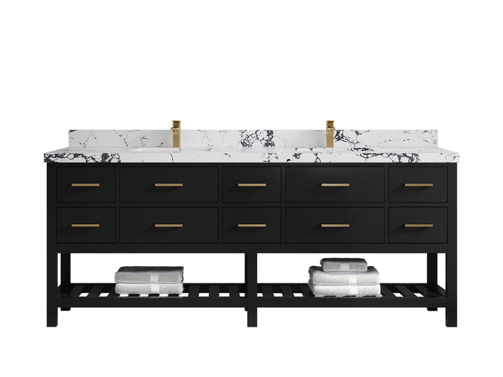 Parker 84 in. W x 22 in. D Double Sink Bathroom Vanity - photo 34
