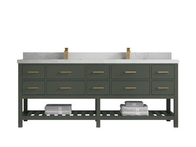 Parker 84 in. W x 22 in. D Double Sink Bathroom Vanity - Willow Bath and Vanity